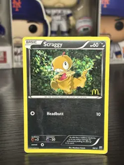Pokemon TCG McDonald's Promo - 2012 - Scraggy #10/12 Stamped Holo Card - Image 1