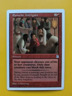 Eunuch's Intrigues. Sorcery Portal Three Kingdoms. Vintage P3K MTG Card. - Image 1