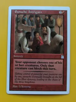 Eunuch's Intrigues. Sorcery Portal Three Kingdoms. Vintage P3K MTG Card. - Image 3