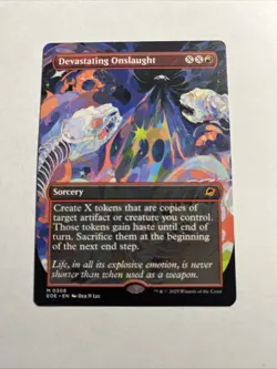 Devastating Onslaught (Borderless) - Edge of Eternities MTG Plus Bonus Rare!!! - Image 1