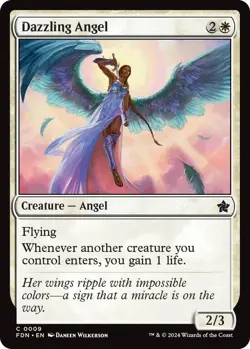 MTG Dazzling Angel Foil #9 - Foundations FDN Near Mint Magic the Gathering - Image 1