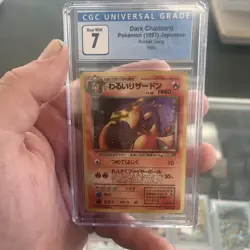 1997 Pokemon Dark Charizard Team Rocket Japanese Holo Rare #006 CGC 7 Near Mint - Image 1