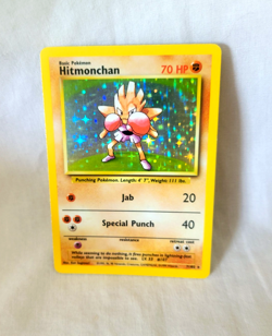 Hitmonchan Holo 7/102 Rare Base Set Unlimited Pokemon Card 1999 WOTC - Image 1