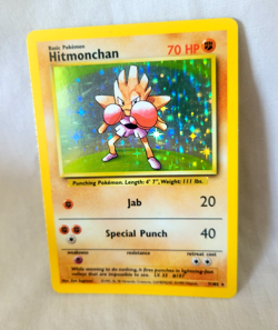 Hitmonchan Holo 7/102 Rare Base Set Unlimited Pokemon Card 1999 WOTC - Image 2