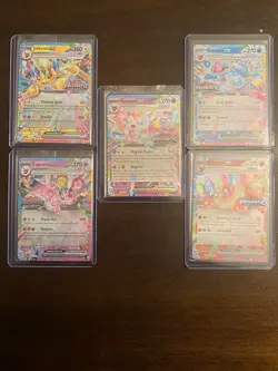 POKEMON Prismatic Evolutions Lot Of 5 Eeveelutions Stamped Surprise Box Promos - Image 1