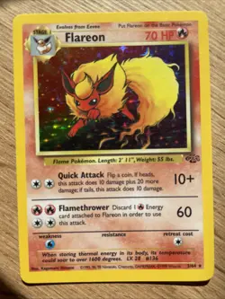 Pokemon TCG Flareon Jungle 3/64 Holo Unlimited Holo Rare - Image 1