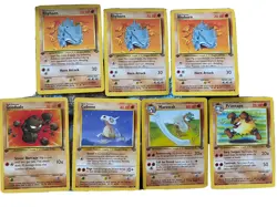 1999 1st Edition Fighting Type Pokemon (7) Jungle And Fossil Set - Image 1