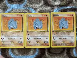 1999 1st Edition Fighting Type Pokemon (7) Jungle And Fossil Set - Image 2