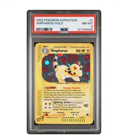 2002 Pokemon Expedition Ampharos 2/165- Holo- NM-Mint PSA 8 - Image 1