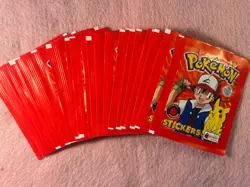 1999 SEALED Topps Merlin Pokemon Stickers Series 1 Pack x25 Bundle - Image 1
