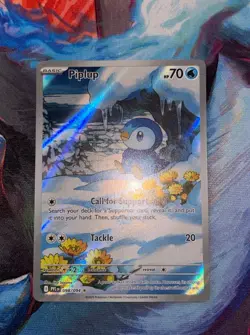 Pokemon TCG Piplup Phantasmal Flames 98/94 Illustration Rare NM - Image 1