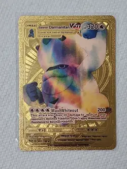 Pokemon Galarian Darmanitan VMAX Gold Foil Custom Card Dynamax hp 320 - Image 1