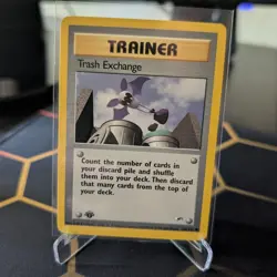 Pokemon TCG Trash Exchange 126/132 Common Card Gym Heroes 1st Ed LP - Image 1