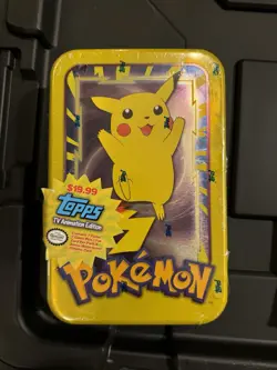 Topps Pokemon Cards Set 7 Packs TV Animation Edition Pikachu Tin Sealed 1999 - Image 1