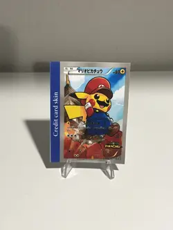 Pikachu Mario Japanese Edition Credit Card Decal Sticker Small Chip - Image 1