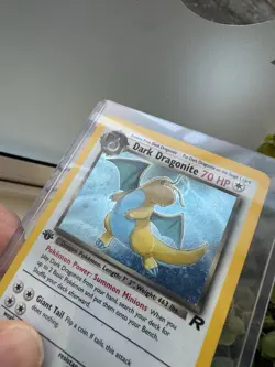 Pokemon Dark Dragonite TCG Team Rocket Holo Rare Card 5/82 1999 First Edition - Image 4