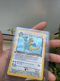 Pokemon Dark Dragonite TCG Team Rocket Holo Rare Card 5/82 1999 First Edition - Image 5