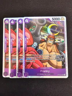 4x OP09-072 Franky SR Playset - One Piece Card Game TCG - English - Image 1