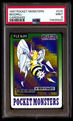 PSA 9 Mint Beedrill No. 015 Carddass 1997 Japanese Card Graded - Image 1