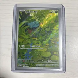 Pokemon TCG Bulbasaur Scarlet & Violet 151 Holo Illustration Rare Card 166/165 - Image 1