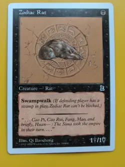 Zodiac Rat x2 Creature Portal Three Kingdoms. Vintage P3K MTG 2 Card. - Image 3
