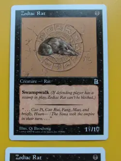 Zodiac Rat x2 Creature Portal Three Kingdoms. Vintage P3K MTG 2 Card. - Image 4