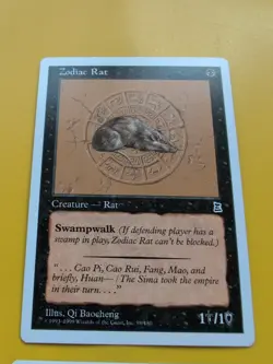 Zodiac Rat x2 Creature Portal Three Kingdoms. Vintage P3K MTG 2 Card. - Image 5