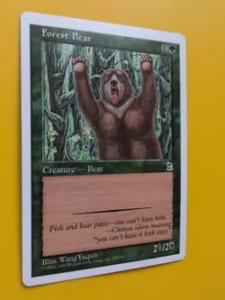 Forest Bear. Creature Portal Three Kingdoms. Vintage P3K MTG Card. - Image 4