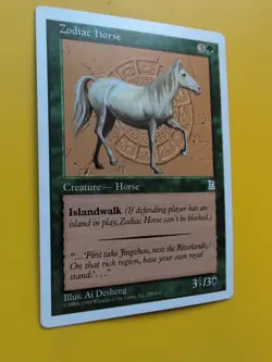 Zodiac Horse. Creature Portal Three Kingdoms. Vintage P3K MTG Card. - Image 3