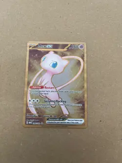 2023 Mew ex 205/165 Scarlet & Violet 151 UPC Gold Metal Promo Card NM - Image 1