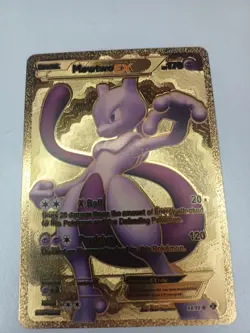 Pokemon Mewtwo EX HP 170 Gold Metal Fan Art Card 98/99 - Image 4