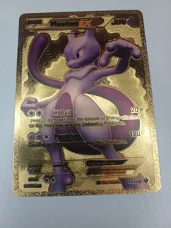 Pokemon Mewtwo EX HP 170 Gold Metal Fan Art Card 98/99 - Image 5