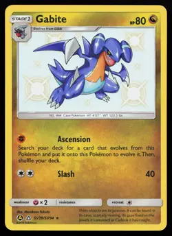 Gabite SV39/SV94 Shiny Holo Rare Hidden Fates: Shiny Vault Pokemon Card - Image 1
