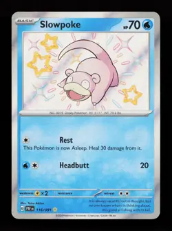 Slowpoke 116/091 SV: Paldean Fates Pokemon Card - Image 1