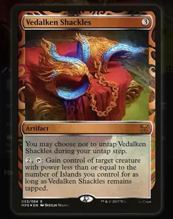 MTG Magic the Gathering Vedalken Shackles (53/54) Kaladesh Inventions LP FOIL - Image 1