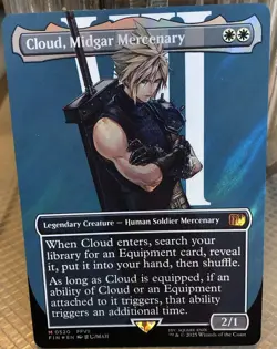 Mtg - Cloud Midgar Mercenary - Borderless - Surge Foil - WATCH ITEM VIDEO! ^_^ - Image 1