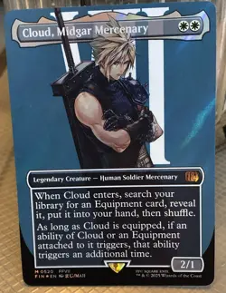 Mtg - Cloud Midgar Mercenary - Borderless - Surge Foil - WATCH ITEM VIDEO! ^_^ - Image 3