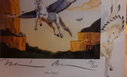 Magic The Gathering Mesa Pegasus Limited Numbered Print With Sketch - Image 3