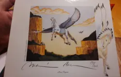 Magic The Gathering Mesa Pegasus Limited Numbered Print With Sketch - Image 4