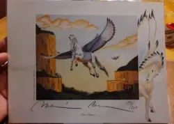 Magic The Gathering Mesa Pegasus Limited Numbered Print With Sketch - Image 5