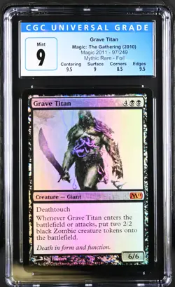 GRAVE TITAN 2011 Core Set Foil Mythic CGC 9 MTG [Nostalgium] - Image 1
