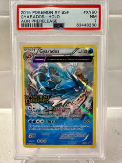 2015 POKEMON XY BLACK STAR PROMOS ANCIENT ORIGINS PRERELEASE GYARADOS-HOLO PSA 7 - Image 1