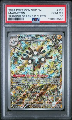 2024 POKEMON SVP EN-SV BLACK STAR PROMO #159 MAGNETON PSA 10 - Image 1