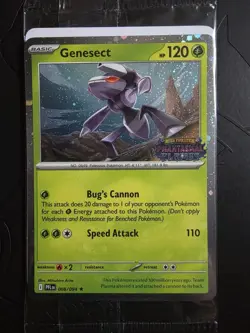 Pokemon Genesect 008 Mega Evolution Phantasmal Flames Best Buy Promo STAMPED - Image 1