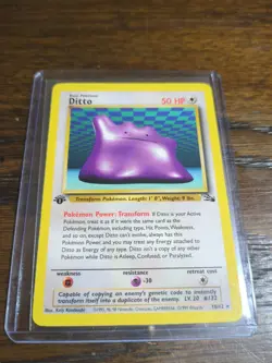 Ditto 1st Edition 18/62 - Fossil Set 1999 Pokemon TCG Non Holo NM Near Mint Rare - Image 1