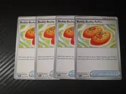 4x Buddy-Buddy Poffin 144/162 x4 Temporal Forces Pokemon TCG Playset - Image 1