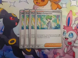 Wally's Compassion 132/132 Playset X4 - Mega Evolution - Pokemon TCG - NM - Image 1