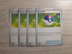 4 x Great Ball 183/193 - SV02: Paldea Evolved (PAL) - Playset - Pokemon TCG - Image 1
