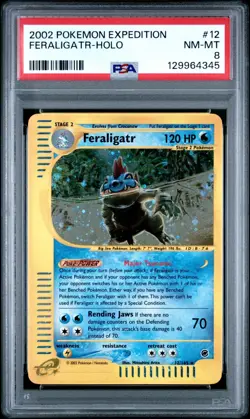 2002 Pokemon Feraligatr 012/165 Expedition Base Set Holo - PSA 8 - Image 1