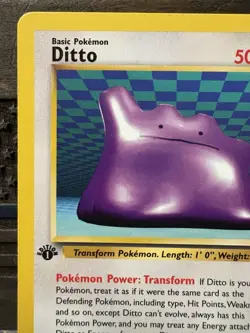 1999 Pokemon Fossil 1st Edition 18/62 Ditto - Image 2